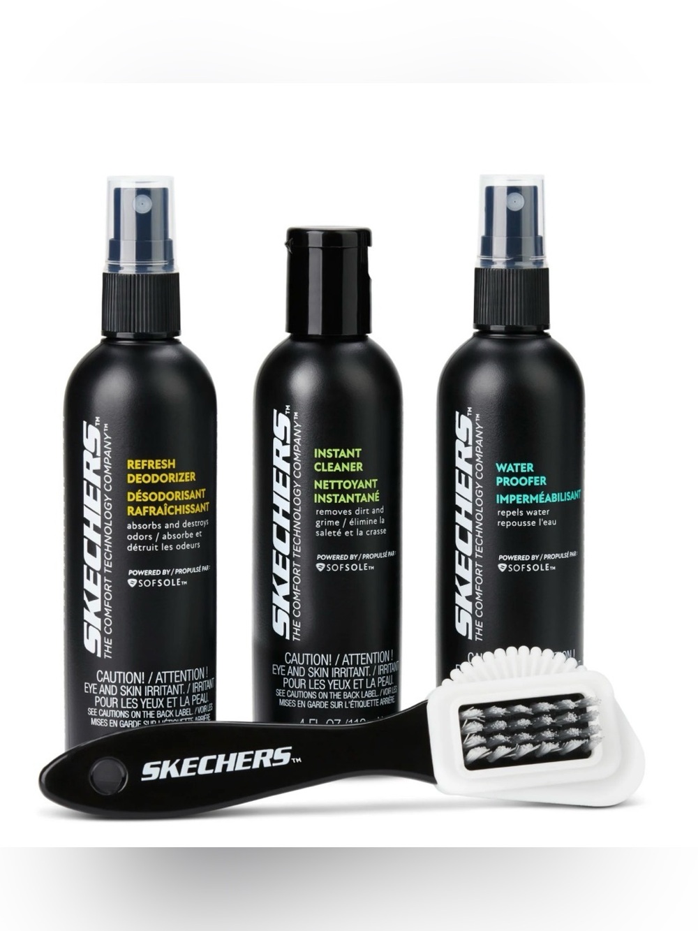 Skechers Black Shoe Care Kit with Brush